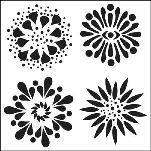 The Crafters Workshop: Mini 4 Flowers - Template 6 x 6" Buy Cheap Pices