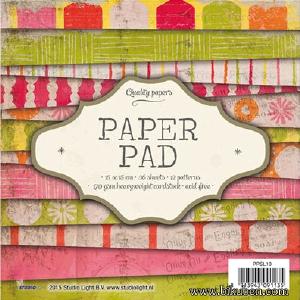 Studiolight -  Paper pad nr 10 -  15x 15cm Free Shipping Fashionable