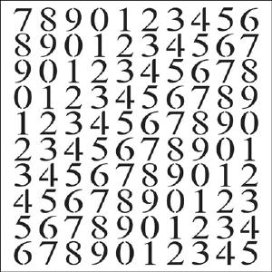The Crafters Workshop: Mini Numbers - Template 6 x 6" Clearance Get To Buy