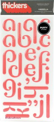 Thickers: UMBRELLA - Grapefruit Puffy Letter Stickers Sale 2025 Newest