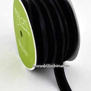 May Arts - Velvet Satin Edge - Black - Metervis Cheap Sale Excellent