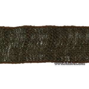 May Arts - Wired Burlap Ribbon - Brown 2,5" - Metersvis Sale Fashion