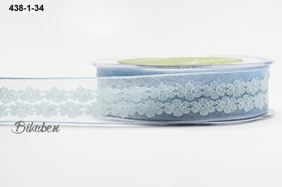 May Arts - Sheer Wired Lace - Light Blue Genuine Cheap Online