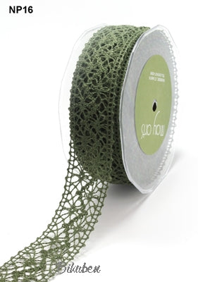 May Arts - Crochet Lace Ribbon -  Dark Olive METERSVIS Limited Edition Cheap Pice