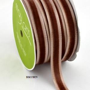 May Arts: Velvet with satin edge - Brun - 1 meter Discount Sast