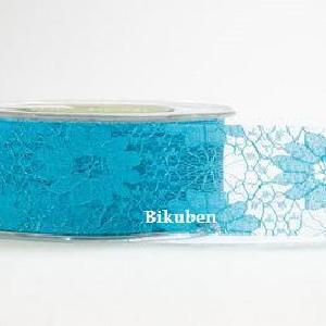 May Arts: Flower Lace Ribbon -  Turkis  (metervis) Cheap Buy