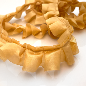 Maya Road - Satin Pleat Edging - Golden Yellow - Metervis Clearance Amazing Pice