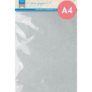 Marianne Design - Snow Paper - Glitter Kartong - A4 Cheap For Cheap