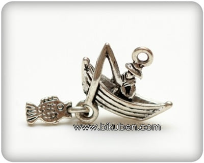 Scrapberry's - Charms - Fishing  Antique gold With Paypal