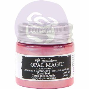 Prima - Art Alchemy by Finnabair - Acrylic Paints - Opal Magic - Coral-Green Latest Collections Online