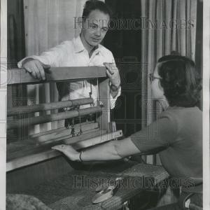 1951 Press Photo Thread Side Set YarnThread Textile Outlet Ebay