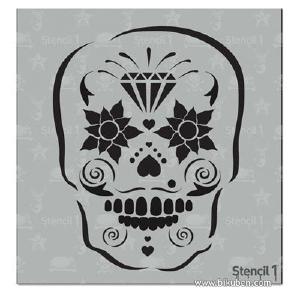 Stencil 1 - Stensil - Sugar Skull 6x6" Best Wholesale For Sale