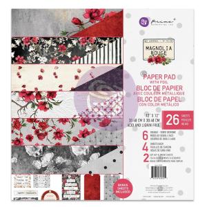 Prima - Magnolia Rouge - Paper Pad  - 12 x 12" Free Shipping Big Discount