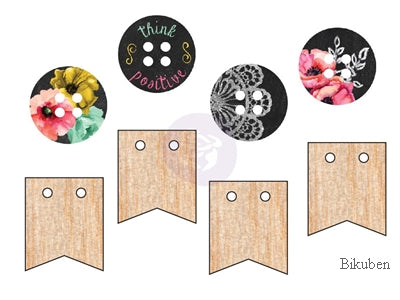 Prima - The Optimist - Wood Buttons Clearance Discounts