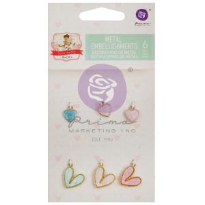Prima - Love Notes - Enamel Charms - Hearts Pices For Sale