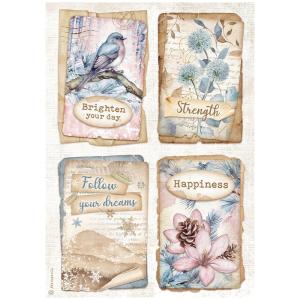 Stamperia - Dewdrops  - 4 cards - Rice Paper A4 Outlet Where Can You Find