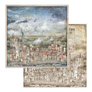 Stamperia  - Sir Vagabond -  Cityscapes  12 x 12" Clearance Low Pice