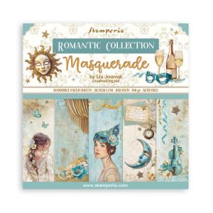 Stamperia  - Masquerade - Paper Pad    8 x 8" (10ark) Clearance Reliable