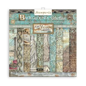 Stamperia - Sir Vagabond Aviator - Backgrounnd Selection - Paper Pad - 8 x 8" Sale Professional