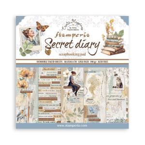 Stamperia  - Secret Diary - Paper Pad  10 pk - 12 x 12" Newest Online