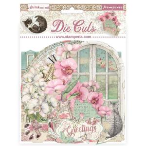 Stamperia  - Orchids and Cats  - Die Cuts For Sale Online
