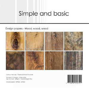 Simple and Basic - Wood, wood, wood - Paper Pack    6 x 6" Sale Supply