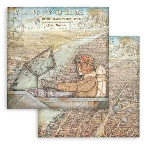 Stamperia  - Sir Vagabond Aviator - New York -   12 x 12" Cheap From China