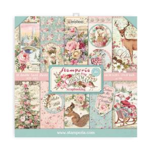 Stamperia  - Pink Christmas - Paper Pad    12 x12" Discount Low Pice