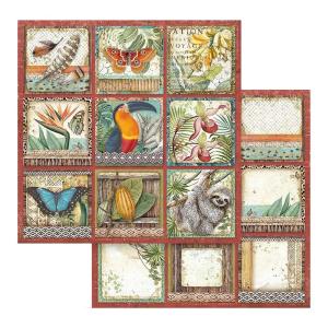Stamperia - Amazonia - Square Tags -    12 x 12" Pices Cheap Pice