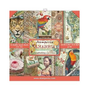 Stamperia - Amazonia - Paper Pack - 10 pk -    8 x 8" Huge Surprise For Sale
