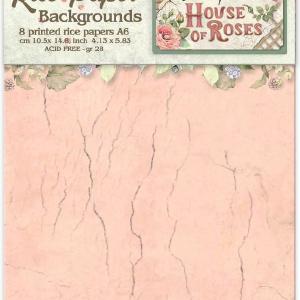 Stamperia - House of Roses - Rice Paper Backgrounds - Rice Paper A6 Free Shipping Best Place