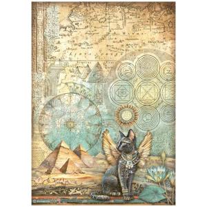 Stamperia - Fortune - Winged Cat - Rice Paper A4 Free Shipping 2025 New