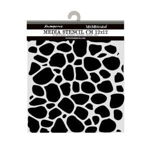 Stamperia - Hidden Grove - Stencil - Stone Pattern 12cm. Clearance Recommend
