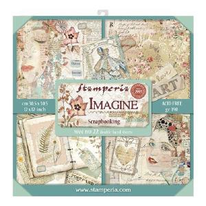 Stamperia - Imagine - Paper Pack   12 x 12"    (22 pk) Free Shipping Finishline