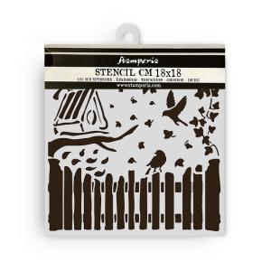 Stamperia - House of Roses - Thick Stencil - Fence and Birds Buy Cheap Clearance