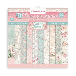 Stamperia - Sweet Winter - Maxi Background Selection - Paper Pack - 12" x 12" Enjoy Cheap Online