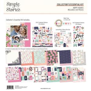 Simple Stories - Happy Hearts - Collectors Essentials Kit - 12 x 12" Clearance Latest