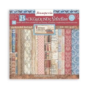 Stamperia - Vintage Library -   Background Selection - Paper Pad - 8 x 8" Cheap Best Pices