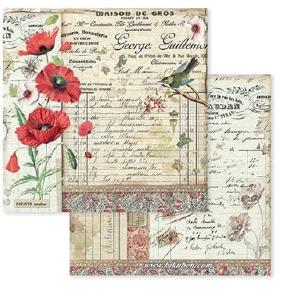 Stamperia - Spring Botanic - Poppy & Little Bird   12 x 12" Best Sale Cheap Pice