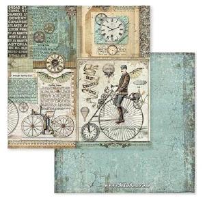 Stamperia - Voyages Fantastiques - Retro Bicycle     12 x 12" Outlet Shop
