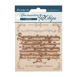 Stamperia - Vintage Library - Letters - Decorative Chips Cheap Discount Sale