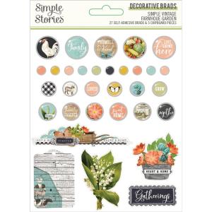 Simple Stories - Farmhouse Garden - Decorative Brads Stockist Online