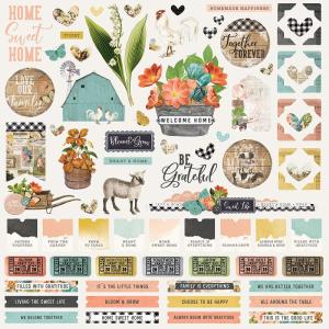 Simple Stories - Farmhouse Garden - Combo Cardstock Stickers - 12 x 12" Sale Amazon