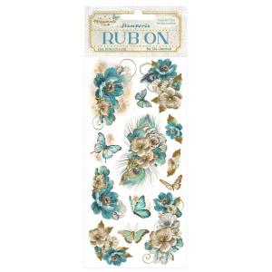 Stamperia - Rub Ons - Masquerade - Blue flowers Free Shipping Low Cost