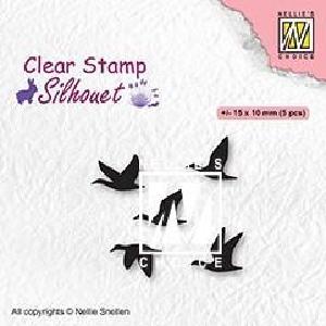 Nellie Snellen  - Clearstamp - Flying Birds Free Shipping Recommend