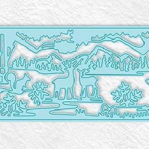 Nellie Snellen - Christmas Scene Dies - Forest with deer and squirrel With Paypal Low Pice