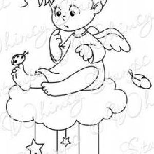 Whimsy Stamps - Cling Mount - Angel Cody Cheap Visit