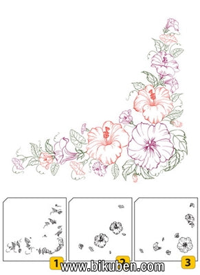 Nellie Snellen  - Clearstamp - Layered - Flower Corner 1 Clearance Wide Range Of