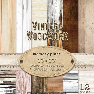 Memory Place - Vintage Woodwork - Paper Pack  -  12 x 12" Online Online For Sale