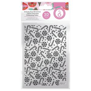 Tonic Studios - Embossing Folder - 3D - A candy cane christmas Authentic For Sale